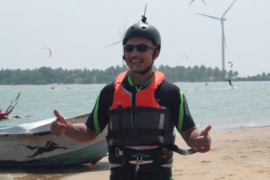 boddy dragging kitesurfing in sri lanka