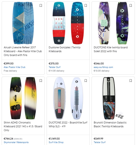 cost of kite equipment: what is the board price